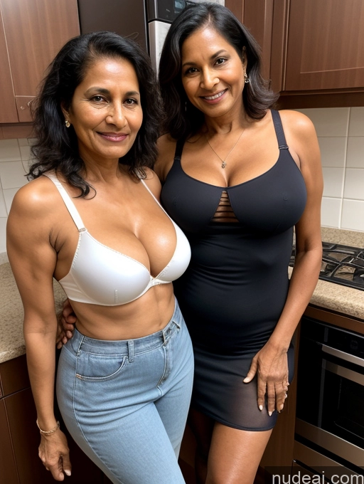 related ai porn images free for Milf Two Perfect Boobs Perfect Body Dark Skin 70s Indian Kitchen Bra Jacket Jeans Professor Secretary Cleavage Partially Nude Detailed