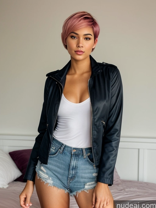 related ai porn images free for Woman One Big Ass 18 Seductive Pink Hair Short Hair Brazilian Film Photo Bright Lighting Detailed Bedroom Casual Front View Jumping Jacket Angel