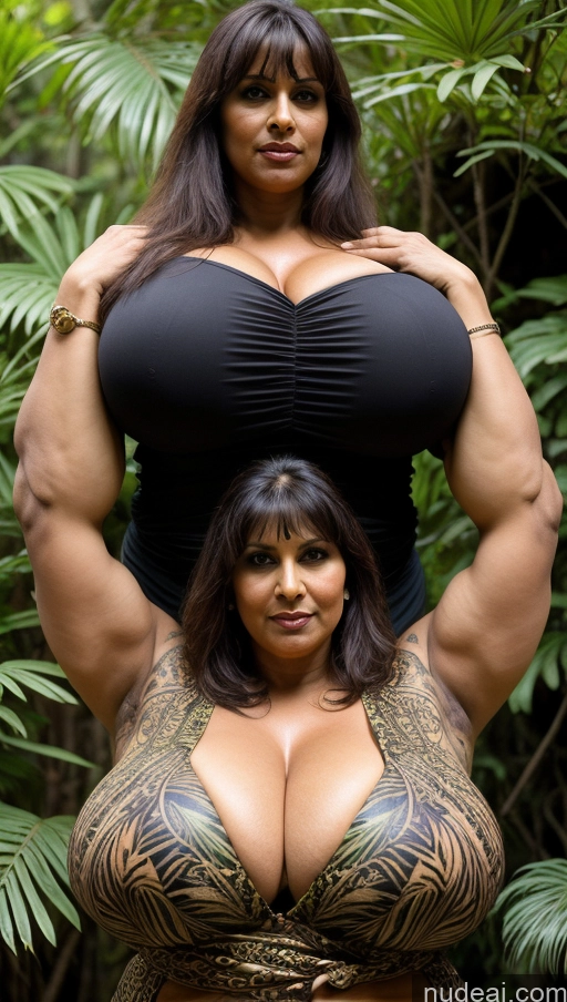 related ai porn images free for Milf Busty Huge Boobs Beautiful Muscular Big Ass Abs Thick Tall Dark Skin 50s Brunette Bangs Indian T-pose Cleavage Sexy Face Front View Fat Jungle Blouse Sari Tattoos