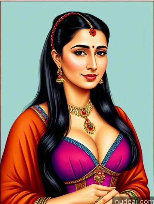 related ai porn images free for Woman Beautiful 20s Medieval Indian Illustration Cleavage