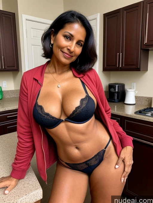 related ai porn images free for Milf Two Perfect Boobs Perfect Body Dark Skin 70s Indian Kitchen Bra Jacket Jeans Professor Secretary Cleavage Partially Nude Detailed