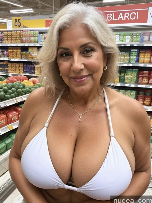 related ai porn images free for Milf One Busty Huge Boobs Tanned Skin Front View Microkini Thong 80s Indian Grocery White Hair