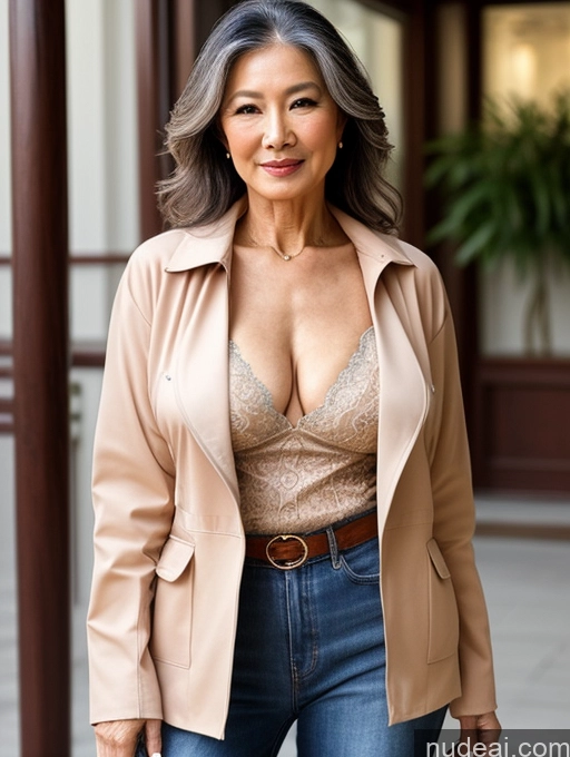 related ai porn images free for Milf Perfect Boobs Beautiful Perfect Body 70s Chinese Blouse Casual Jacket Professor Stylish Sweater Cleavage Topless Detailed