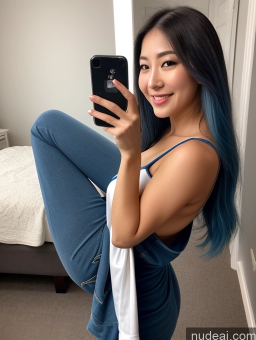 related ai porn images free for Woman One Busty Perfect Boobs Big Ass Perfect Body 20s Happy Blue Hair Long Hair Korean Mirror Selfie Bedroom Close-up View T-pose Dress Jacket Cleavage Jewelry Dark Lighting Detailed