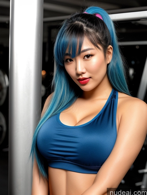 related ai porn images free for Woman One Busty Perfect Boobs Big Ass Perfect Body 20s Blue Hair Long Hair Korean Cleavage Jewelry Dark Lighting Detailed Beautiful Seductive Film Photo Gym Sports Towel Sports Bra Pouting Lips Laughing