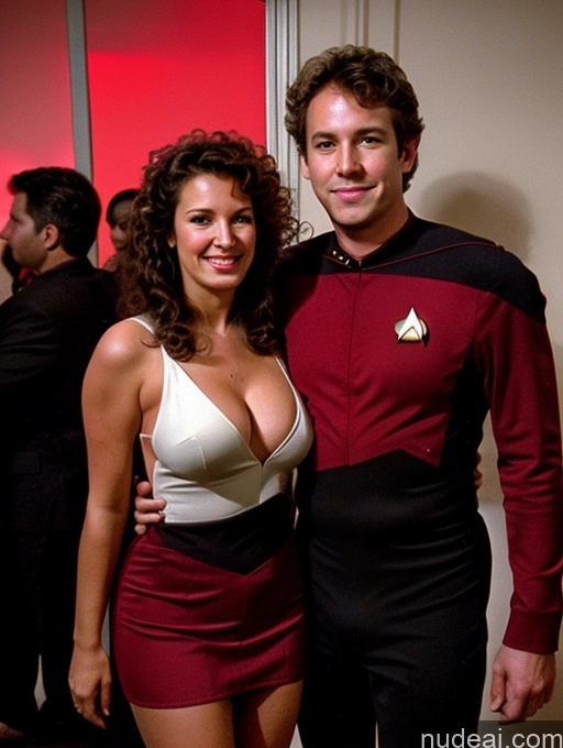 related ai porn images free for Woman + Man Several Busty Big Ass Chubby Big Hips Fairer Skin 30s Brunette Messy White Film Photo Party Star Trek TNG Uniforms: Captains Cleavage Dark Lighting Detailed Mini Skirt Transparent