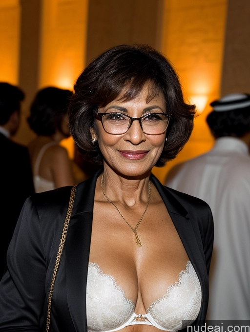 related ai porn images free for Milf Two Perfect Boobs Beautiful Glasses Perfect Body 70s Party Bra Jacket Professor Stylish Suit Cleavage Dark Lighting Detailed Sexy Face Dark Skin Arabic Short Hair