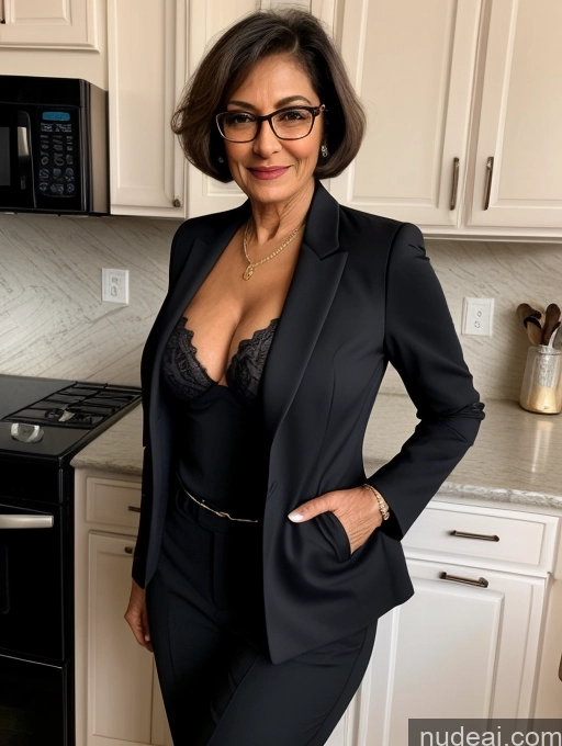 related ai porn images free for Milf Two Perfect Boobs Beautiful Glasses Perfect Body 70s Bra Jacket Professor Stylish Suit Cleavage Detailed Sexy Face Dark Skin Arabic Short Hair Kitchen