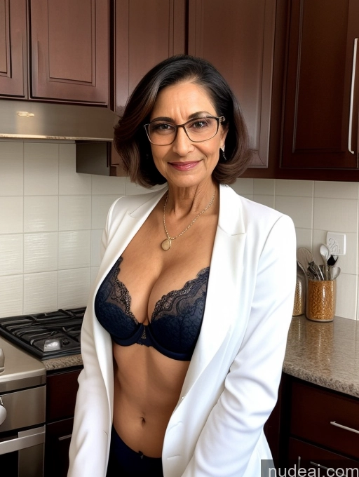 related ai porn images free for Milf Two Perfect Body Perfect Boobs Beautiful Glasses 70s Sexy Face Bra Stylish Suit Professor Jacket Cleavage Detailed Bobcut Dark Skin Arabic Kitchen