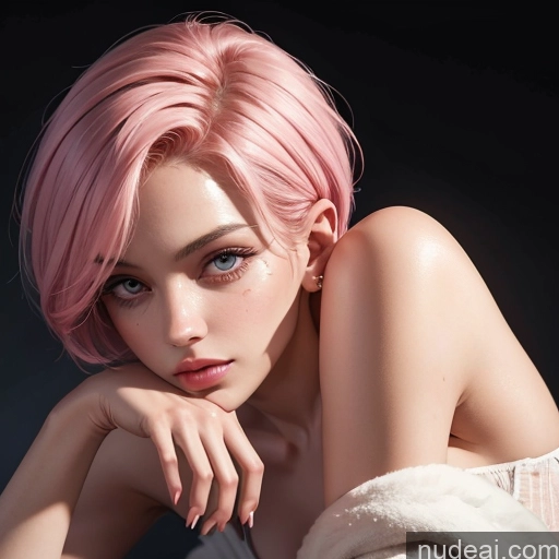 related ai porn images free for Beautiful 20s Skin Detail (beta) Bikini Bright Lighting Detailed Seductive Close-up View Miss Universe Model Pink Hair Short Hair