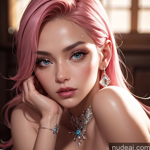 related ai porn images free for Beautiful 20s Skin Detail (beta) Bikini Bright Lighting Detailed Seductive Close-up View Miss Universe Model Pink Hair Straight