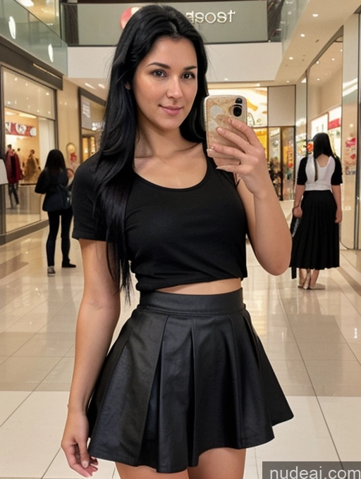 related ai porn images free for One Long Hair 20s Black Hair Spanish Sexy Face Perfect Body Traditional Casual Woman Beautiful Mall Front View Micro Skirt