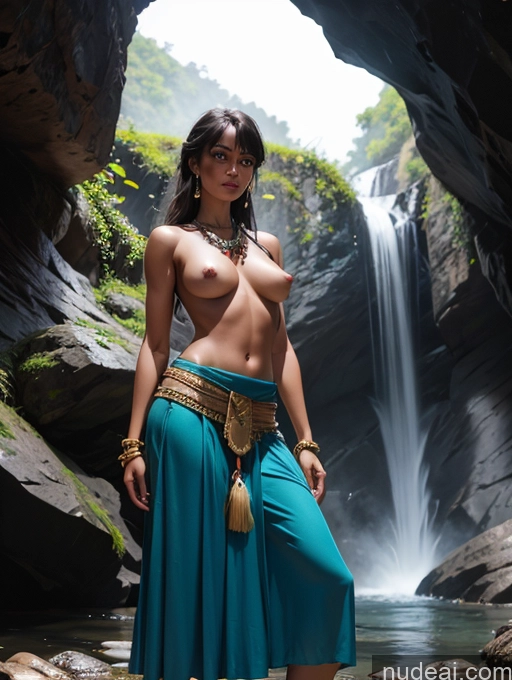 related ai porn images free for Tanned Skin Dark Skin Bangs Native American Cave Traditional Jewelry Waterfall Forest Topless Woman Breasts Fantasy Style Jeff Easley Fr4z3tt4 Wife Or Girlfriend Long Skirt