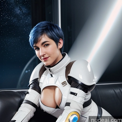 related ai porn images free for Skinny Short Hair Seductive Blue Hair Bobcut Leather Military Sci-fi Armor Diamond Jewelry Perfect Boobs One 30s Happy Portuguese Science Fiction Style Front View Spreading Legs Space Suit Transparent