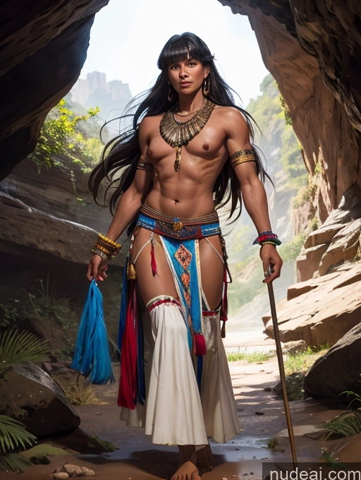 related ai porn images free for Tanned Skin Native American Traditional Tribal Detailed Cave Long Skirt Thong Fantasy Style Jeff Easley Fr4z3tt4 Bangs