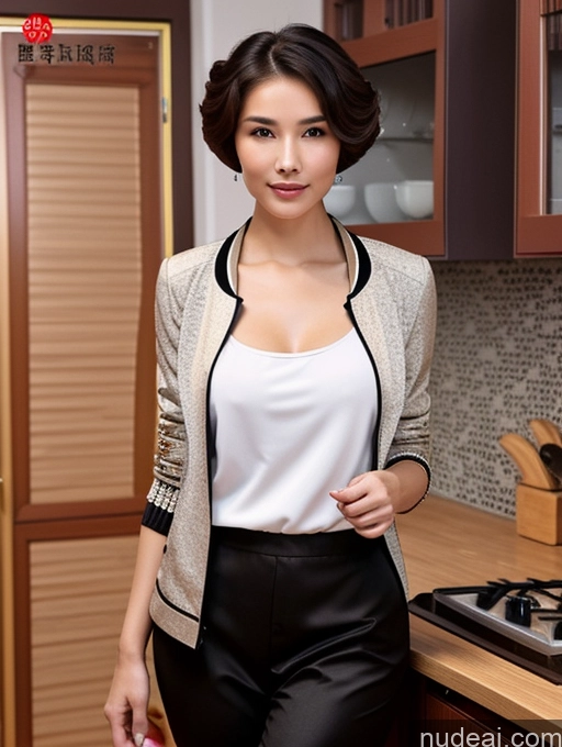 related ai porn images free for Milf Perfect Boobs Beautiful Perfect Body 70s Chinese Blouse Casual Jacket Stylish Suit Professor Sweater Cleavage Detailed Pixie Kitchen