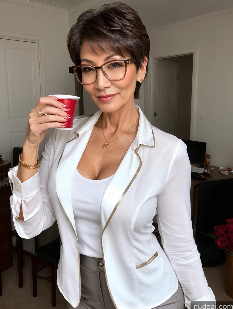 related ai porn images free for Milf Perfect Body Perfect Boobs Blouse Casual Jacket Suit Stylish Secretary Professor Cleavage Detailed Sexy Face Shirt Beautiful Seductive Glasses Pixie Chinese 60s Party