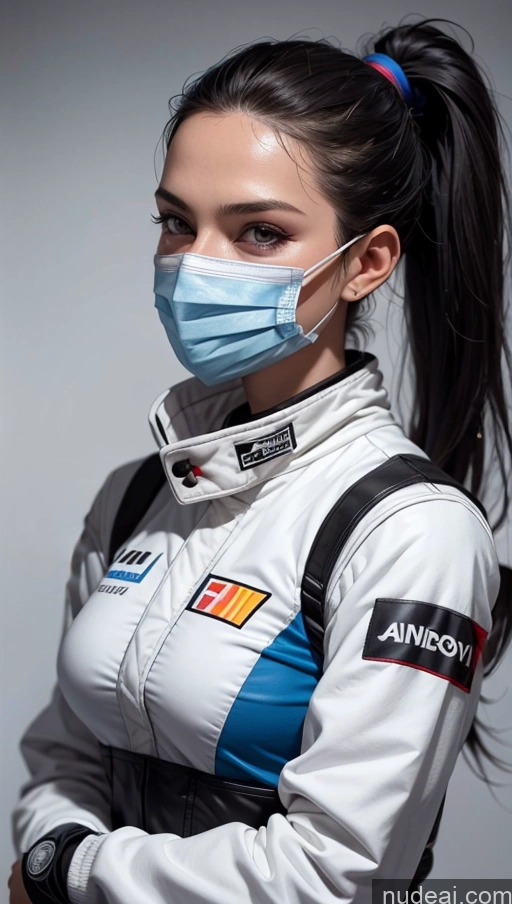 related ai porn images free for Model One Perfect Boobs Perfect Body 20s Serious Seductive Black Hair Ponytail Spanish Skin Detail (beta) Front View Face Mask Race Driver Suit Detailed Sexy Face