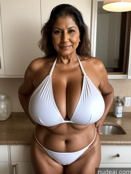 related ai porn images free for Milf One Busty Huge Boobs Tanned Skin Thick 70s Front View Microkini Thong Indian Maid