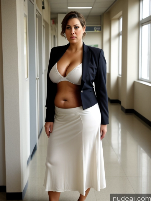 ai nude image of pregnant woman in white skirt and black jacket standing in hallway pics of Wife Or Girlfriend Big Hips Busty Big Ass Long Legs Hairy Women 50s Brunette Pixie White Thick Beer Belly Serious School Hallway Teacher Suit Blouse Long Skirt Pantyhose