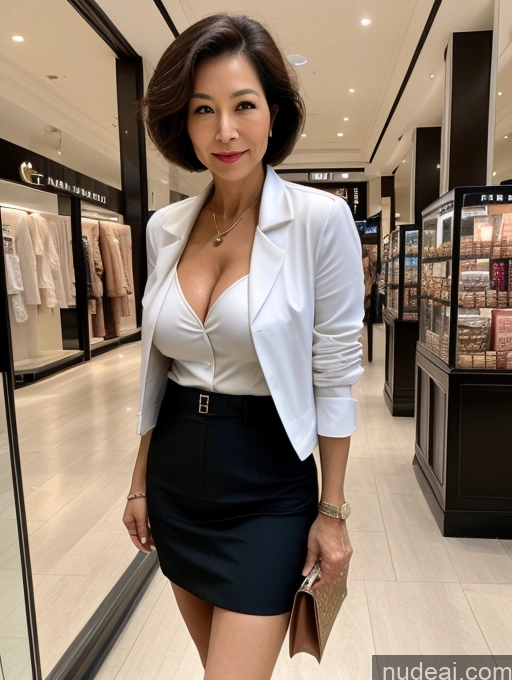 related ai porn images free for Milf Two Perfect Boobs Beautiful Perfect Body Short Hair 70s Chinese Mall Blouse Bra Casual Jacket Professor Secretary Shirt Stylish Suit Cleavage Detailed Sexy Face