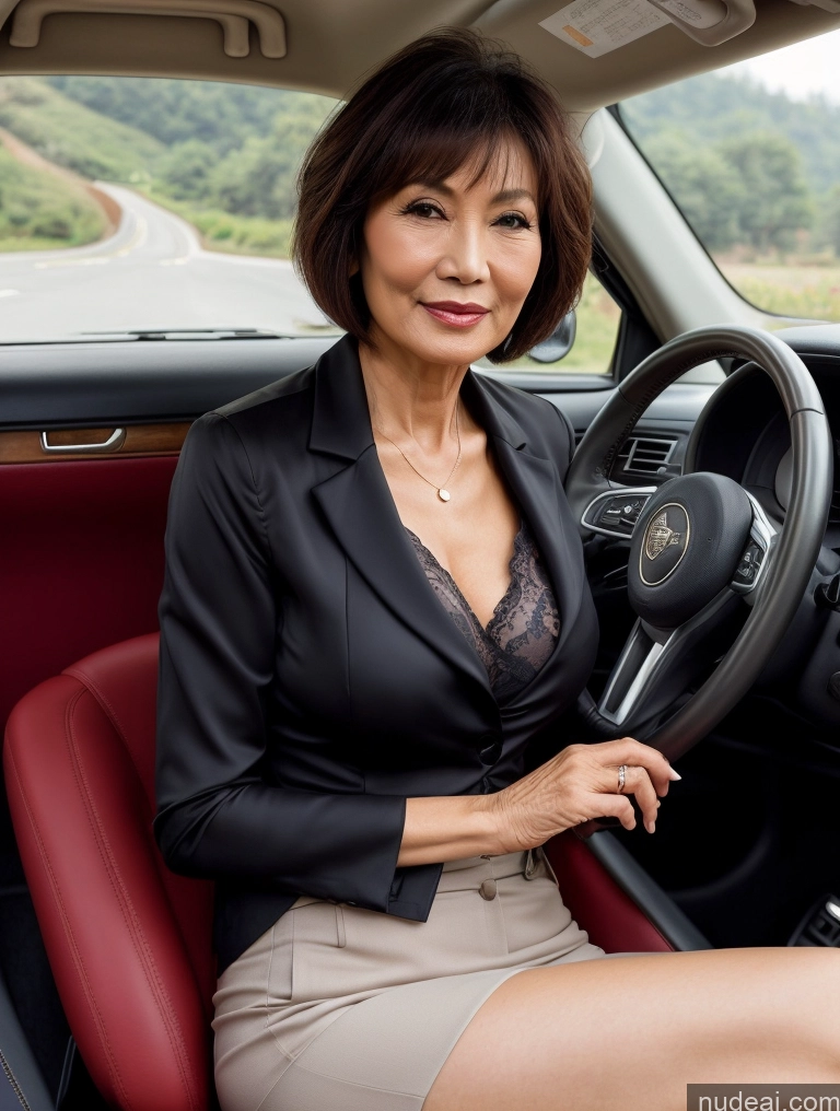 related ai porn images free for Milf Perfect Boobs Beautiful Perfect Body Short Hair 70s Chinese Car Blouse Bra Jacket Professor Stylish Suit Cleavage Detailed Sexy Face