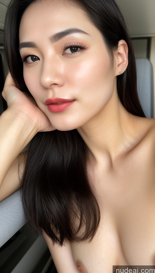 related ai porn images free for Woman One Small Tits Beautiful Lipstick Fairer Skin 30s Black Hair Slicked Korean Close-up View Train Skin Detail (beta)