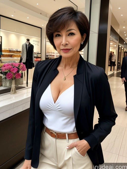 related ai porn images free for Milf Two Perfect Boobs Beautiful Perfect Body Short Hair 70s Chinese Mall Blouse Bra Casual Jacket Professor Secretary Shirt Stylish Suit Cleavage Detailed Sexy Face