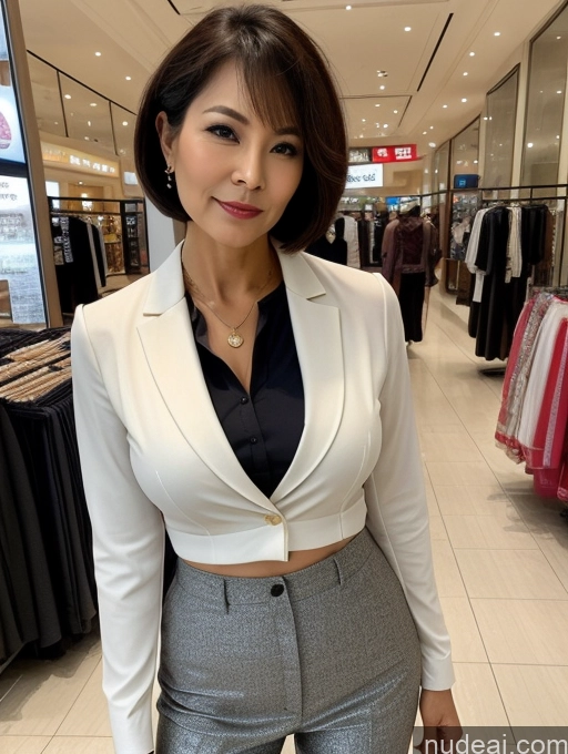 related ai porn images free for Milf Two Perfect Boobs Beautiful Perfect Body Short Hair 70s Chinese Mall Blouse Bra Casual Jacket Professor Secretary Shirt Stylish Suit Cleavage Detailed Sexy Face