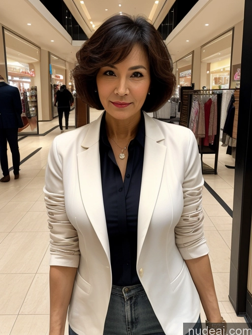 related ai porn images free for Milf Two Perfect Boobs Beautiful Perfect Body Short Hair 70s Chinese Mall Blouse Bra Casual Jacket Professor Secretary Shirt Stylish Suit Cleavage Detailed Sexy Face