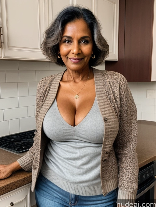 related ai porn images free for Milf Two Perfect Boobs Perfect Body Dark Skin 70s Indian Kitchen Jacket Jeans Professor Secretary Stylish Sweater Cleavage Partially Nude Detailed