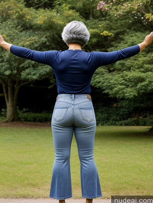 related ai porn images free for 70s Jeans Pixie T-pose Back View