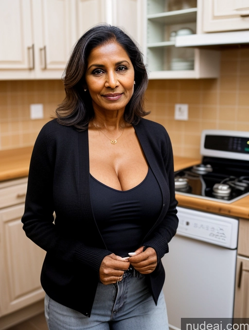 related ai porn images free for Milf Two Perfect Boobs Perfect Body Dark Skin 70s Indian Kitchen Jacket Jeans Professor Secretary Cleavage Partially Nude Detailed Sweater Stylish