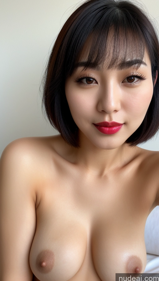 related ai porn images free for Woman One Beautiful Lipstick 30s Black Hair Close-up View Korean Small Tits Bobcut