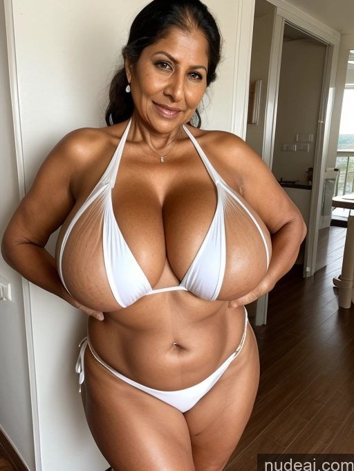 related ai porn images free for Milf One Busty Huge Boobs Thick Tanned Skin 70s Front View Microkini Thong Indian Maid