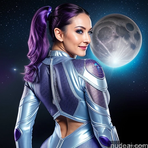 related ai porn images free for Deep Blue Eyes Art By Mooncryptowow Superhero 30s Ahegao Happy Space Suit Transparent Cyborg Busty Perfect Boobs Sci-fi Armor Diamond Jewelry Back View Purple Hair Ponytail Malaysian