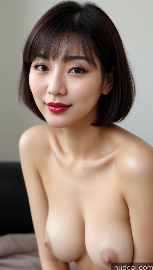 related ai porn images free for Woman One Small Tits Beautiful Lipstick 30s Black Hair Korean Close-up View Bobcut Detailed