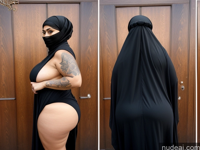 related ai porn images free for Woman Busty Huge Boobs Beautiful Tattoos Lipstick Big Ass Thick Chubby Big Hips 40s Short Hair Arabic Back View Niqab