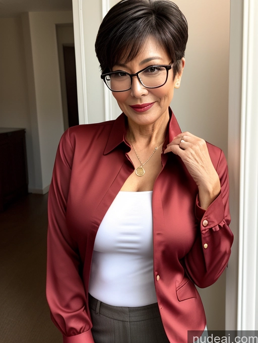 related ai porn images free for Milf Perfect Boobs Beautiful Glasses Perfect Body 60s Seductive Pixie Chinese Party Blouse Casual Jacket Professor Secretary Shirt Stylish Suit Cleavage Detailed Sexy Face