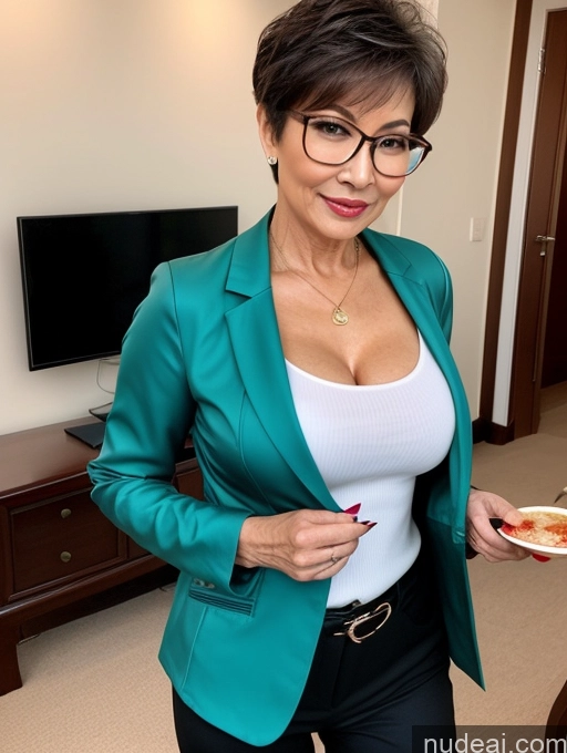 related ai porn images free for Milf Perfect Boobs Beautiful Glasses Perfect Body 60s Seductive Pixie Chinese Party Blouse Casual Jacket Professor Secretary Shirt Stylish Suit Cleavage Detailed Sexy Face