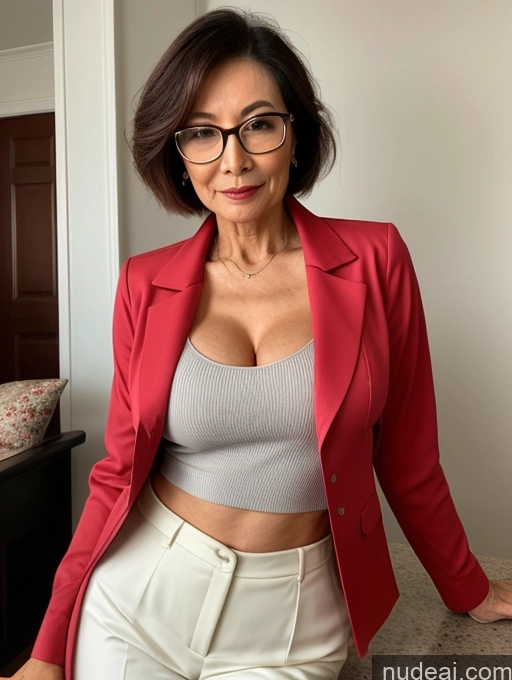 related ai porn images free for Milf Perfect Boobs Beautiful Glasses Perfect Body 60s Seductive Pixie Chinese Party Blouse Casual Jacket Professor Secretary Shirt Stylish Suit Cleavage Detailed Sexy Face