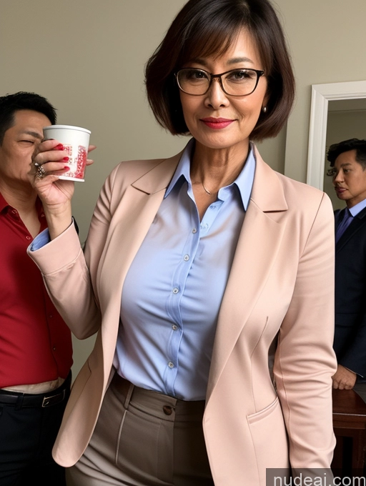 related ai porn images free for Milf Perfect Boobs Beautiful Glasses Perfect Body 60s Seductive Pixie Chinese Party Blouse Casual Jacket Professor Secretary Shirt Stylish Suit Cleavage Detailed Sexy Face