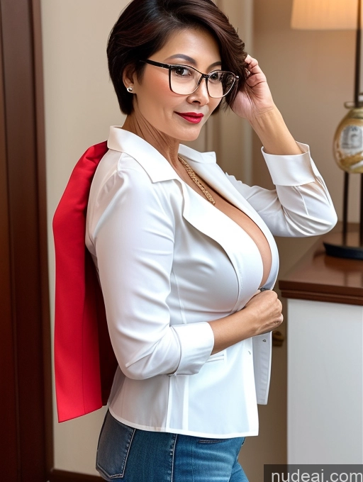 related ai porn images free for Milf Perfect Boobs Beautiful Glasses Perfect Body 60s Seductive Pixie Chinese Party Blouse Casual Jacket Professor Secretary Shirt Stylish Suit Cleavage Detailed Sexy Face