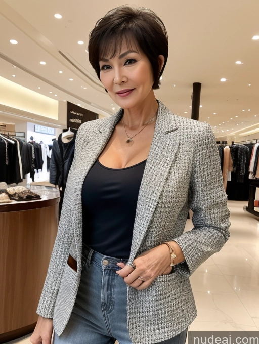 related ai porn images free for Milf Perfect Boobs Perfect Body Short Hair 70s Chinese Mall Blouse Bra Casual Jacket Professor Secretary Shirt Stylish Suit Cleavage Detailed