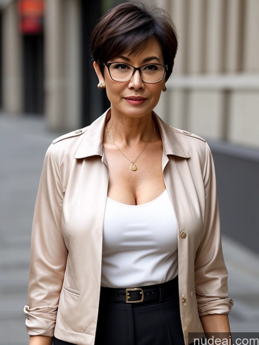 related ai porn images free for Milf Perfect Boobs Beautiful Glasses Perfect Body Short Hair 50s Asian Blouse Bra Casual Jacket Professor Secretary Stylish Suit Cleavage Detailed Sexy Face