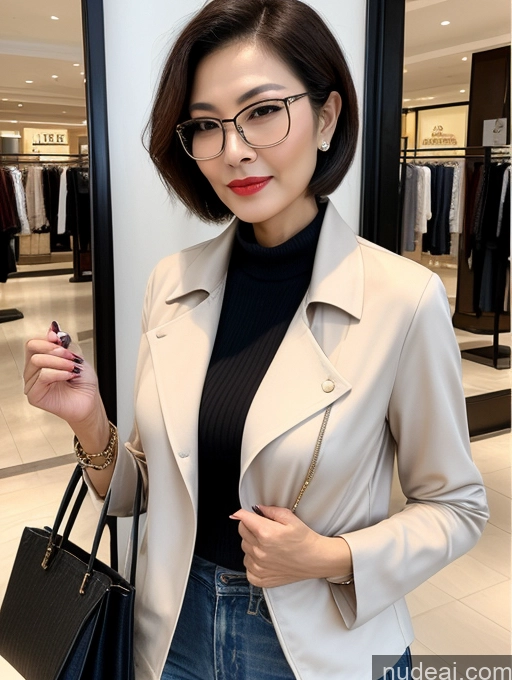 related ai porn images free for Milf Perfect Boobs Perfect Body Short Hair 70s Chinese Mall Blouse Bra Casual Jacket Professor Secretary Shirt Stylish Suit Cleavage Detailed Glasses