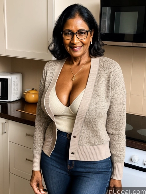 related ai porn images free for Milf Two Perfect Boobs Perfect Body Dark Skin 70s Indian Kitchen Jacket Jeans Professor Secretary Stylish Sweater Cleavage Partially Nude Detailed