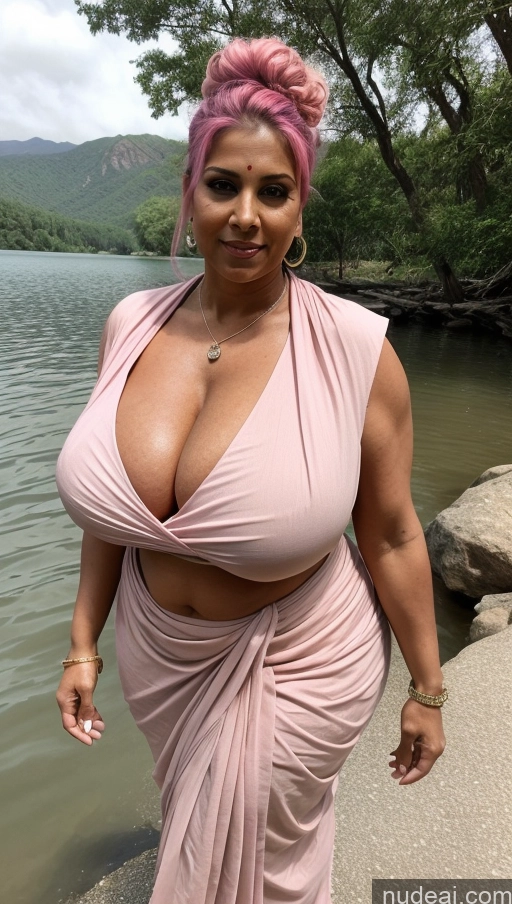 related ai porn images free for Milf Busty Huge Boobs Tattoos Muscular Big Ass Thick Big Hips Tall Dark Skin 50s Pink Hair Indian Detailed Sexy Face Blouse Hair Bun Fat Seductive Sari T-pose Lake Front View