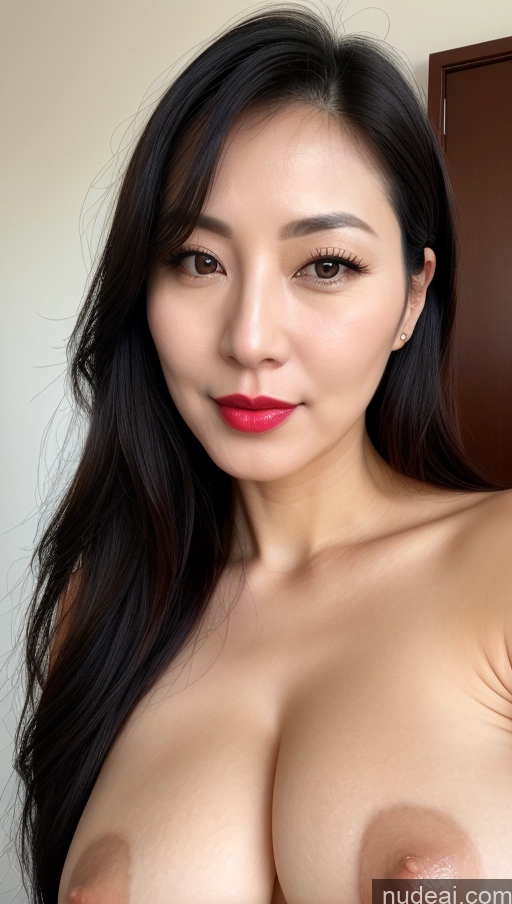 related ai porn images free for Woman One Busty Beautiful Lipstick 40s Black Hair Slicked Korean Close-up View Fairer Skin