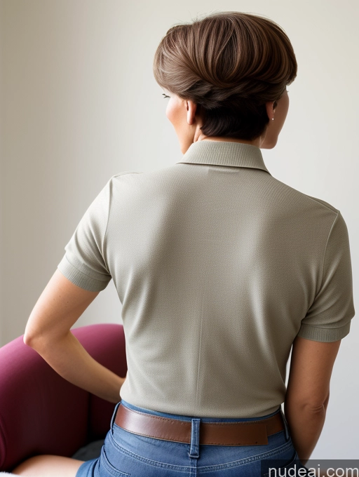 related ai porn images free for 70s Pixie Massage Jeans Polo Back View